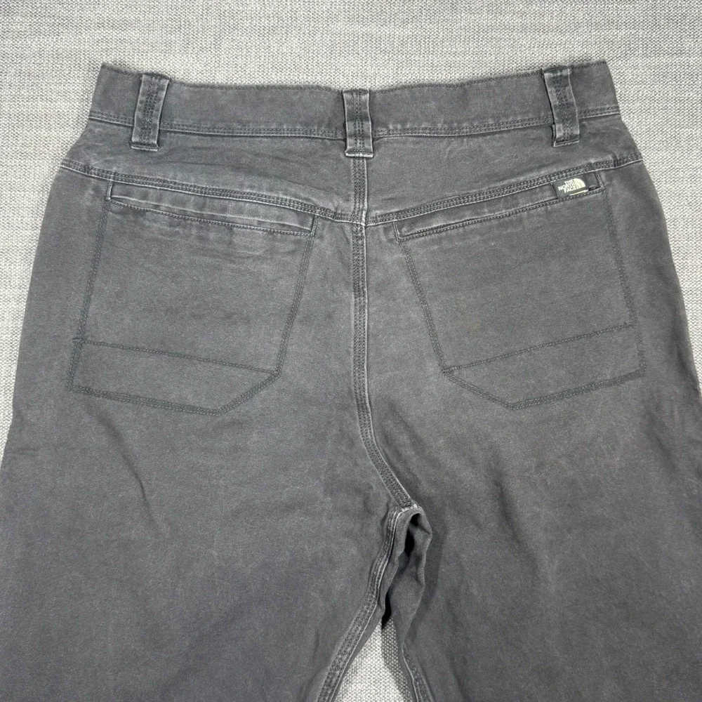 The North Face Mens 32 Regular Straight Leg Pants Charcoal Gray Heavy Duty